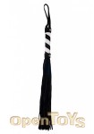 Whip Leather Black with White Stripe (Shots Toys - Ouch!)