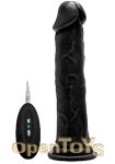 Vibrating Realistic Cock - 9 Zoll - Black (RealRock)