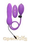 Inflatable Vibrating Silicone Twist - Purple (Shots Toys - Ouch!)