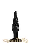 Buttplug - Rubber - 5 Inch - Model 5 - Black (Bottom Line)