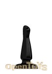 Buttplug - Rubber - 4 Inch - Model 3 - Black (Bottom Line)