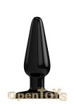 Buttplug - Rubber - 6 Inch - Model 1 - Black (Bottom Line)