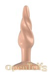 Buttplug - Rubber - 7 Inch - Model 5 - Flesh (Bottom Line)