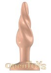 Buttplug - Rubber - 5 Inch - Model 5 - Flesh (Bottom Line)