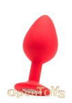 Large Diamont Butt Plug - Red (Shots Toys - Ouch!)