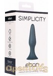 Eban - Medium Conical Butt-Plug - Black (Shots Toys - Simplicity)